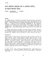 3107 — Hot Water Usage of a Large Hotel Southeast Asia