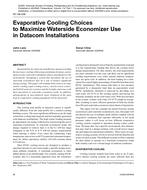 NY-08-006 — Evaporative Cooling Choices to Maximize Waterside Economizer Use in Datacom Installations