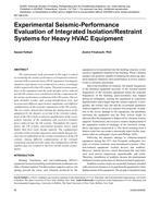 NY-08-010 — Experimental Seismic-Performance Evaluation of Integrated Isolation/Restraint Systems for Heavy HVAC Equipment