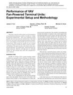 NY-08-012 (RP-1292) — Performance of VAV Fan-Powered Terminal Units: Experimental Setup and Methodology