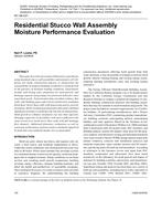 NY-08-021 — Residential Stucco Wall Assembly Moisture Performance Evaluation