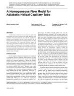 NY-08-030 — A Homogeneous Flow Model for Adiabatic Helical Capillary Tube