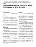 NY-08-038 — Development of Simple Cooling Coil Models for Simulation of HVAC Systems