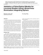 NY-08-058 — Validation of Solar/Optical Models for Louvered Shades Using a Broad Area Illumination Integrating Sphere