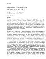 NY-87-05-3 — Spreadsheet Analysis of Laboratory Data