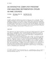 NY-87-05-4 — An Interactive Computer Program for Analyzing Refrigeration Cycles in HVAC Courses