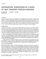 NY-87-15-2 — Experimental Verification of a Model of Heat Transfer through Windows