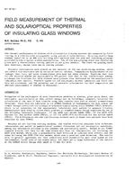 NY-87-15-1 — Field Measurement of Thermal and Solar/Optical Properties of Insulating Glass Windows