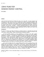 NY-87-17-1 — Low-E Films for Window Energy Control