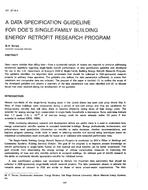 NY-87-18-4 — A Data Specification Guideline for DOE's Single-Family Building Energy Retrofit Research Program