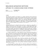 NY-87-22-3 — Recursive Estimation Methods Applied to a Single-Zone HVAC System