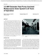 OR-10-025 — 3.5 MW Seawater Heat Pump Assisted Multipurpose Solar System's 25 Years of Operation