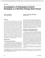 OR-10-027 — Investigation of Anticipatory Control Strategies in a Net-Zero Energy Solar House