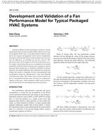 OR-10-035 — Development and Validation of a Fan Performance Model for Typical Packaged HVAC Systems