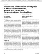 OR-10-041 — Experimental and Numerical Investigation of a Mechanically Ventilated, Multiple Skin Facade with Between-the-Panes Venetian Blinds