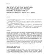 OT-88-03-2 — The Development of an Optimal Control System for Window Shading Devices Based on Investigations in Office Buildings