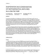 OT-88-05-4 — Evaporation and Condensation of Refrigerant-Oil Mixtures in a Low-Fin Tube