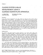 OT-88-07-3 — Glazing System U-Value Measurement Using a Guarded Heater Plate Apparatus