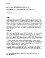 OT-88-07-4 — Development and Use of a Window Field Comparison Facility