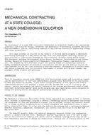 OT-88-08-1 — Mechanical Contracting at a State Colege: A New Dimension in Education