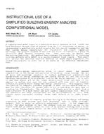 OT-88-10-5 — Instructional Use of a Simplified Building Energy Analysis Computational Model