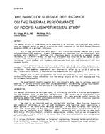 OT-88-12-4 — The Impact of Surface Reflectance on the Thermal Performance of Roofs: An Experimental Study