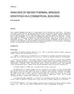 OT-88-15-2 — Analysis of Seven Thermal Bridges Identified in a Commercial Building