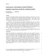 OT-88-15-5 — Potential for Space Conditioning Energy Savings Metal Warehouses