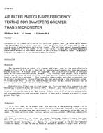 OT-88-16-3 — Air Filter Particle-Size Efficiency Testing for Diameters Greater than 1 Micrometer