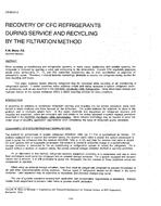 OT-88-21-2 — Recovery of CFC Refrigerants During Service and Recycling by the Filtration Method