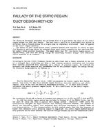 3153 — Fallacy of the Static Regain Duct Design Method