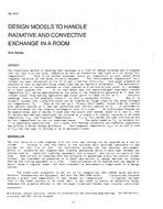 3157 — Design Models to Handle Radiative and Convective Exchange in a Room