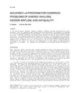 3158 — Accuracy Ã¢Â€Â” A Program for Combined Problems of Energy Analysis, Indoor Airflow and Air Quality