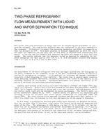 3161 — Two-Phase Refrigerant Flow Measurement with Liquid and Vapor Separation Technique