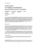 3164 (RP-462) — A Field Study of Thermal Environments and Comfort Office Buildings