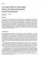 3166 — The HVAC Costs of Increased Fresh Air Ventilation Rates in Office Buildings