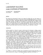 3171 — Laboratory Building HVAC Systems Optimization