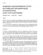 3173 — Numerical and Experimental Study on Turbulent Diffusion Fields in Conventional Flow Type Clean Rooms