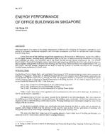 3177 — Energy Performance of Office Buildings in Singapore