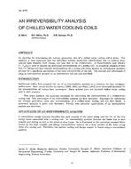 3178 — An Irreversibility Analysis of Chilled Water Cooling Coils