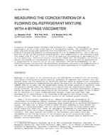 3180 (RP-356) — Measuring the Concentration of a Flowing Oil-Refrigerant Mixture with a Bypass Viscometer