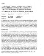 3186 — An Indices Approach for Evaluating the Performance of Fenestration Systems in Non-Residential Buildings