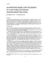 3192 — An Improved Model for the Design of Plain Tube Air Cooling and Dehumidifying Coils