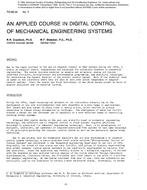 PO-86-03-2 — An Applied Course in Digital Control of Mechanical  Engineering Systems