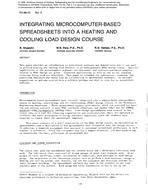 PO-86-03-5 — Integrating Microcomputer-Based Spreadsheets into a Heating and Cooling Load Design Course