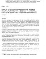 PO-86-04-1 — Braun Engine/Compressor as Tested for Heat Pump Application Ã¢Â€Â” An Update