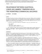 PO-86-07-2 — Relationship Between Electrical Loads and Ambient Temperature in Two Monitored Commercial Buildings