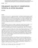 PO-86-07-3 — Preliminary Analysis of Conservation Potential in Office Buildings