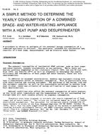 PO-86-09-2 — A Simple Method to Determine the Yearly Consumption of a Combined Space- and Water-Heating Appliance with a Heat Pump and Desuperheater