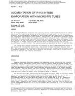 PO-86-11-3 — Augmentation of R-113 In-Tube Evaporation with Micro-Fin Tubes